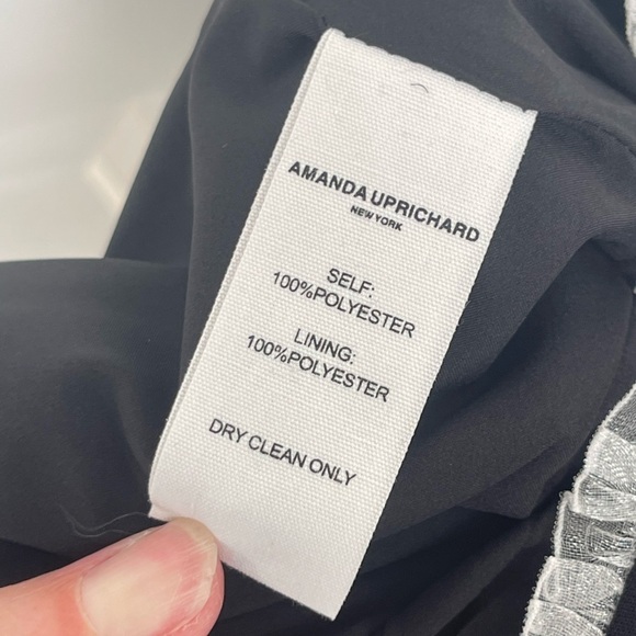 AMANDA UPRICHARD VALETTA DRESS {$238 MSRP} Black Ivory Lace Trim White Bow Small - Picture 8 of 11